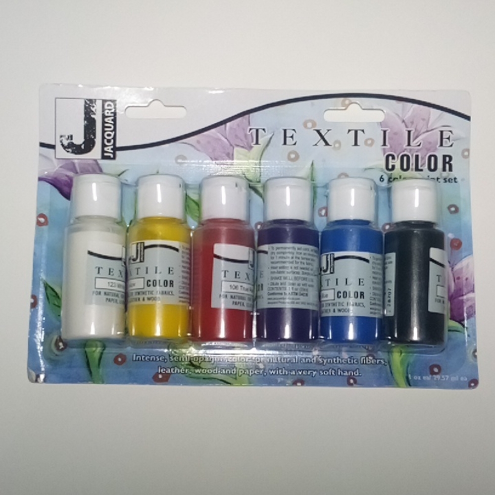 2/$20 Jacquard Textile Color 6 Color Paint Set JAQ9905 Discontinued *Drying out*